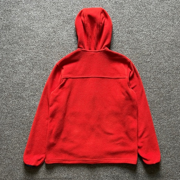 Lands End Kids Orange Hooded Zip Up Fleece Jacket Sweater Youth Size L (14-16) - Picture 5 of 11